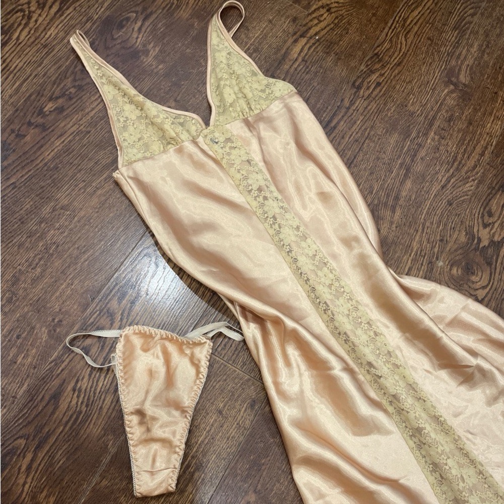 Champagne Maxi Slip Dress - Picture 2 of 7